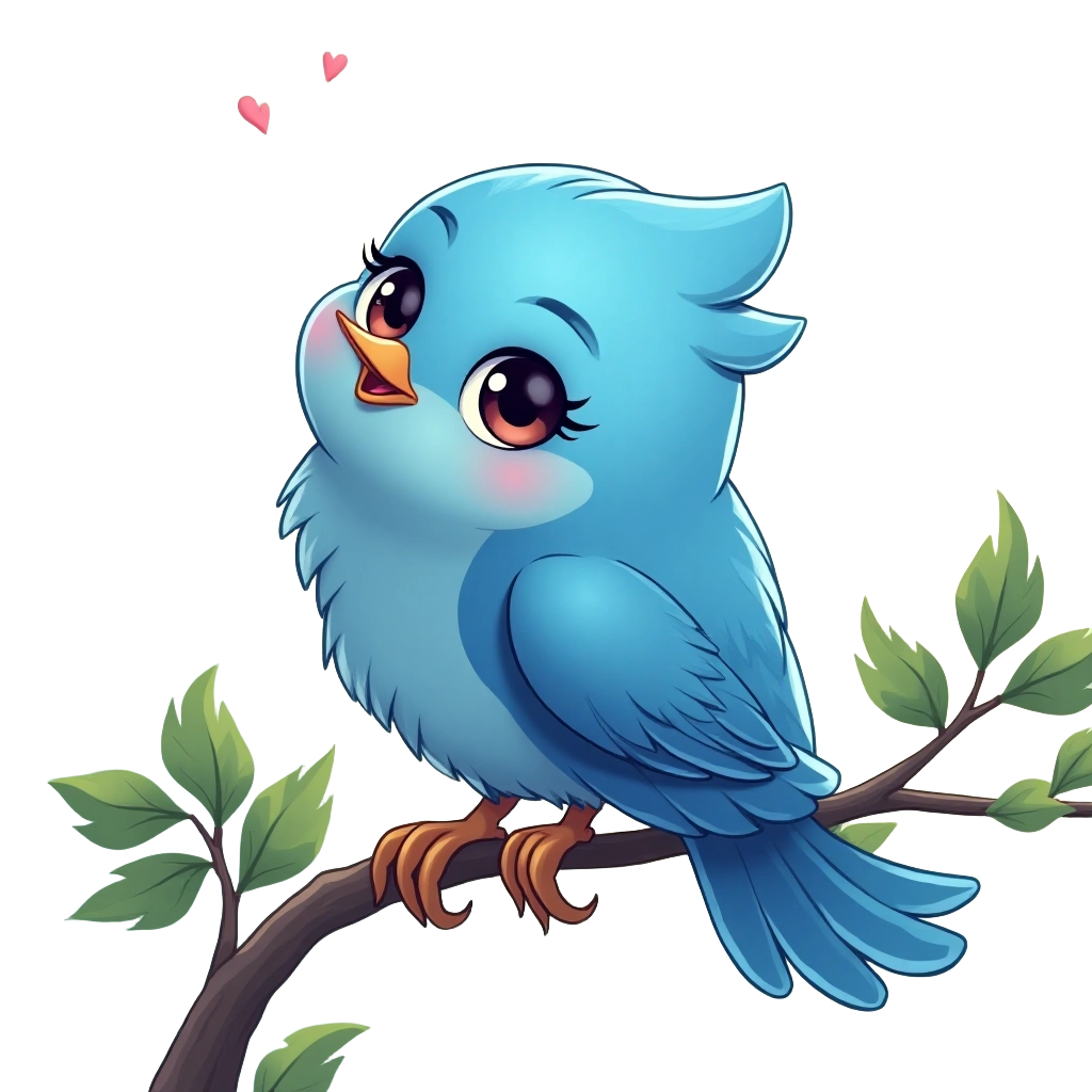 Chirping Bluebird on a Branch